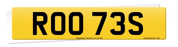Registration number ROO 73S